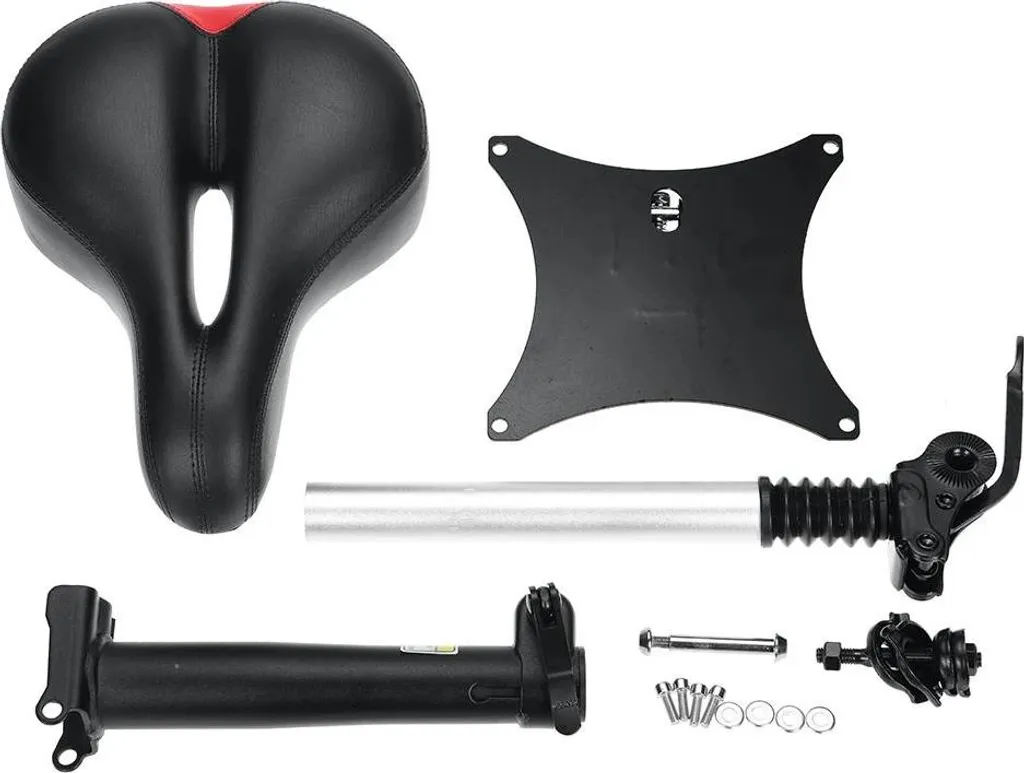 Selle de Trottinette Pliable Réglable avec Amortisseur de Chocs Intégré