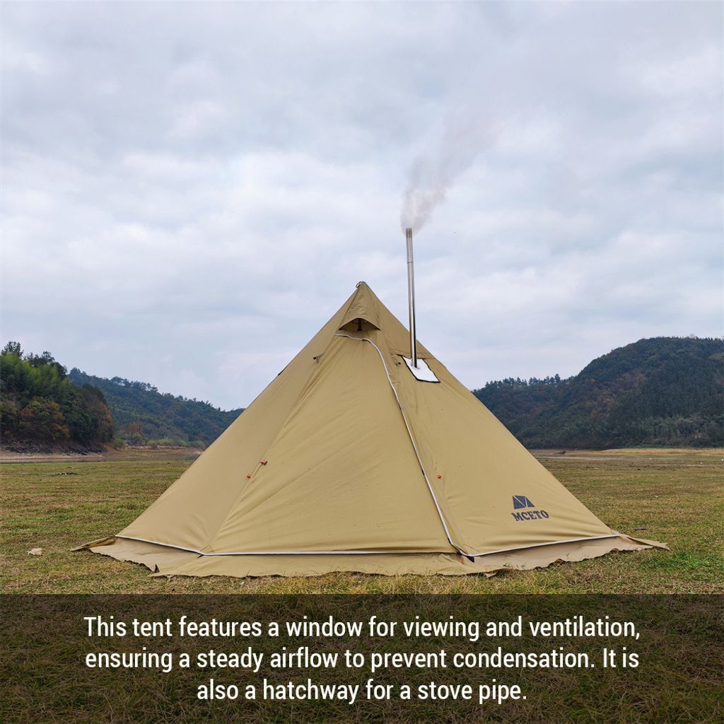 MCETO Tipi-Zelt für 4–6 Personen, mit Ofenanschluss, Produktbild 6