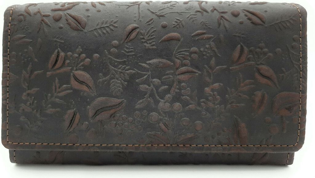 Hill Burry echt Leder Damen Geldbörse Portemonnaie floral RFID NFC Schutz