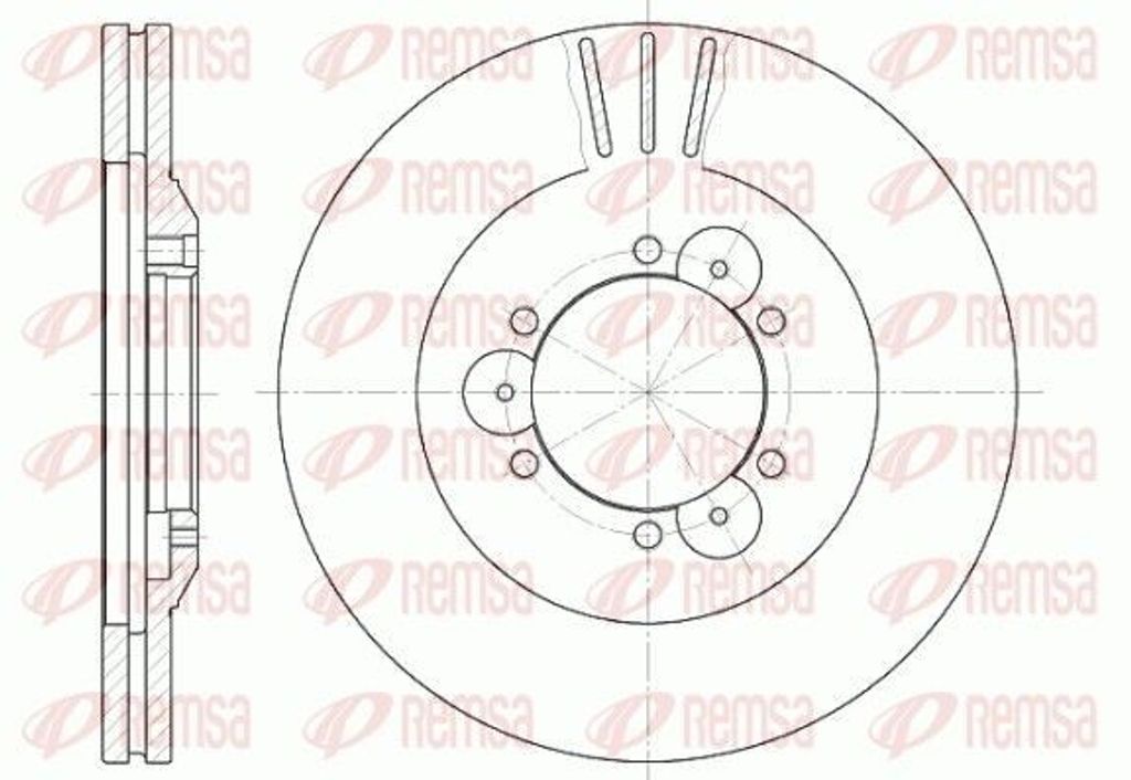 2x REMSA Bremsscheibe 6560.10 vorne für OPEL Frontera B SUV (U99) 280mm 36mm