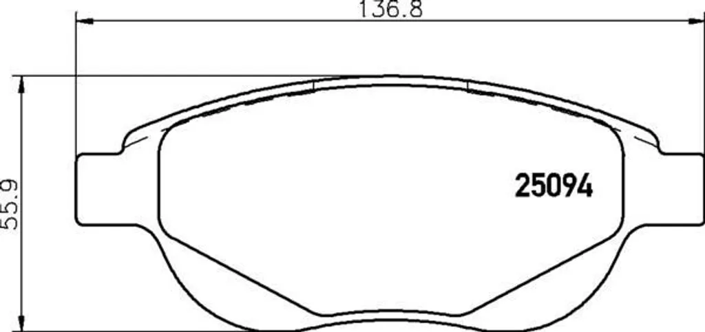 Jeu de plaquettes de frein avant Brembo P61137 pour Citroën C4 I