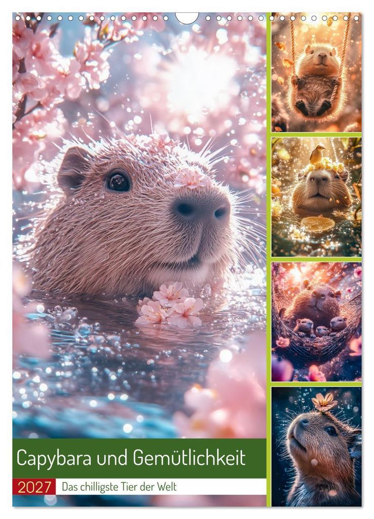 Capybara und Gemütlichkeit (Wandkalender 2027 DIN A3 hoch), CALVENDO Monatskalender
