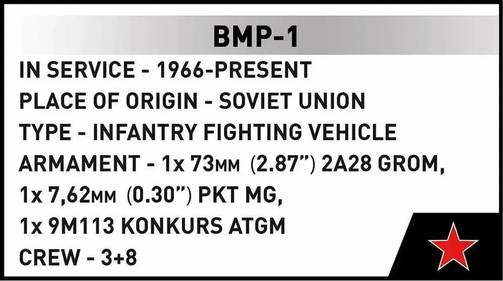 Cobi 2631 BWP-1 DDR/RUS Forces Armées Char Miniature Blocs de Construction - 15