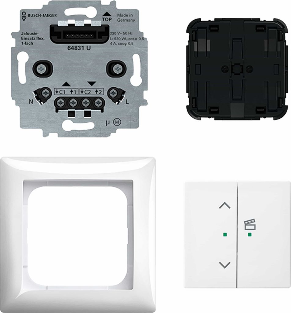 BUSCH-JAEGER Jalousieflex-Set 62731/UJ-914-WL, 2-fach Bedienelement