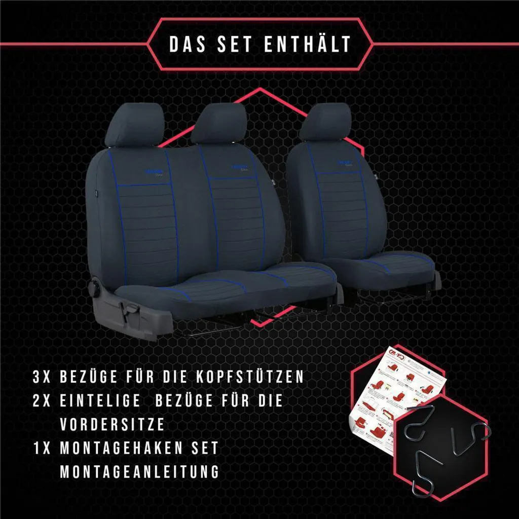 Upgrade Interni Mercedes Vito W638 - Coprisedili Blu Sportivi - 7