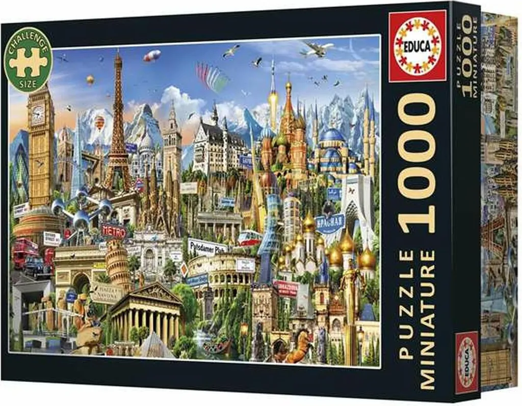 Puzzle Educa Europe Miniature 1000 Pièces pour Adulte Passionné