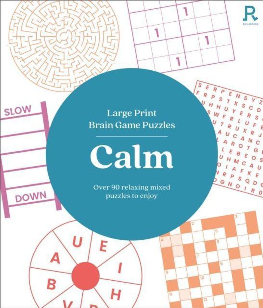 Large Print Brain Game Puzzles - Calm (Puzzle Book for Adults)