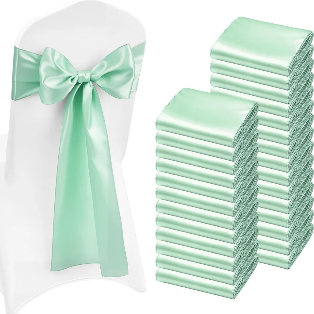 Nœuds de Chaises pour Banquets et Réceptions Événementielles Vertes