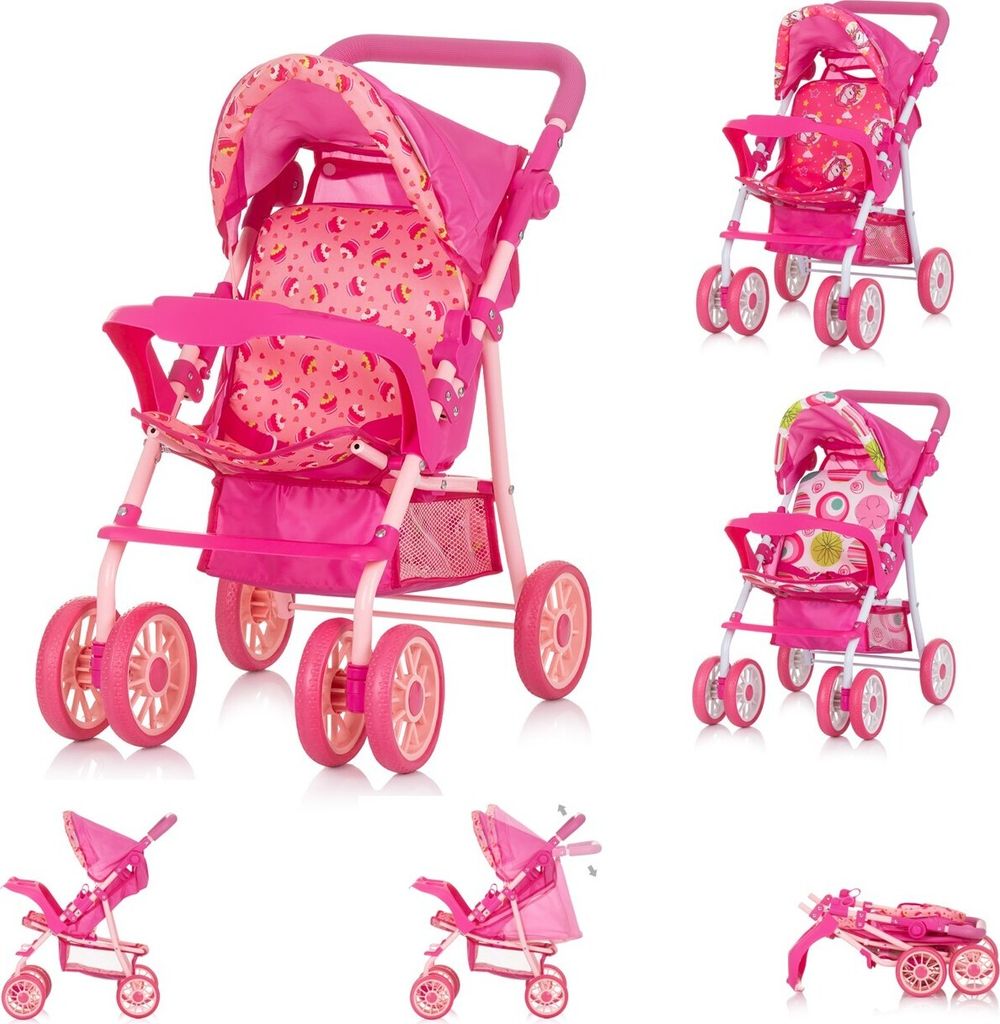 Chipolino Puppenwagen Dolly Korb faltbar Frontbügel Produktbild 