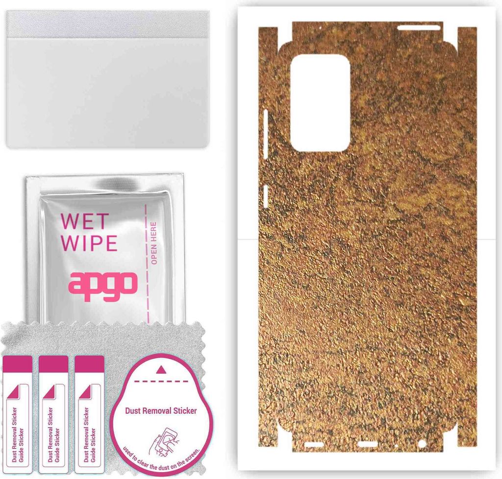 apgo Rückseite + Seiten Schutzfolie, Skin, kompatibel mit Samsung Galaxy A72, Hinten Displayschutzfolie aus Vinylfolie, kratzfest, einfache Montag...