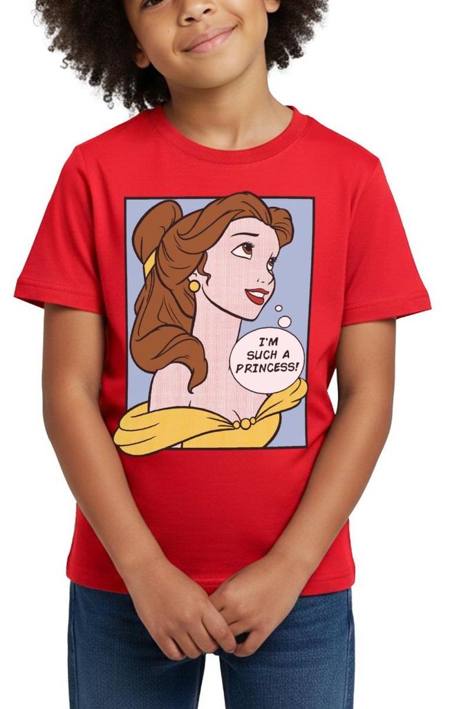 Belle I'm Such A Princess Kinder T-Shirt, 122/128 (7-8 Jahre), Rot