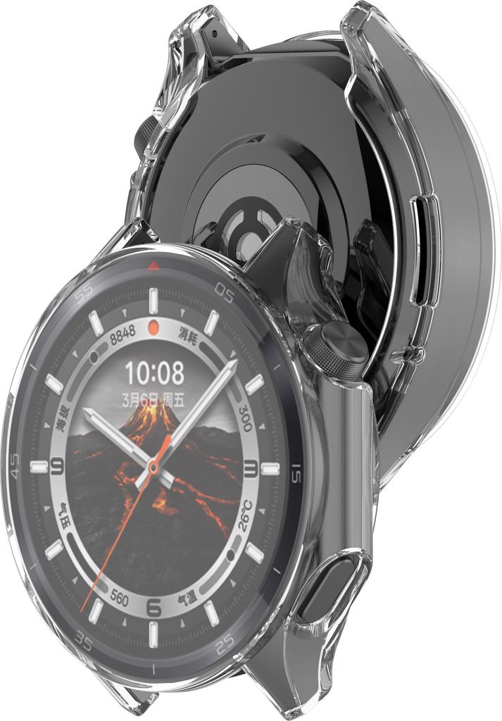 INF Galvanisierte Silber TPU Schutzhülle für Oppo Watch X2/OnePlus Watch3 Transparent