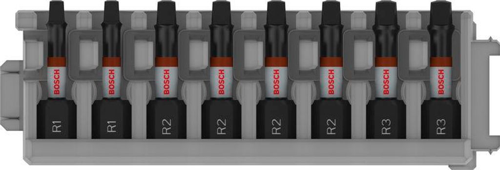 PRO R Impact Bit Set, 2 x R1, 4 x R2, 2 x R3, 55 mm, 8-tlg
