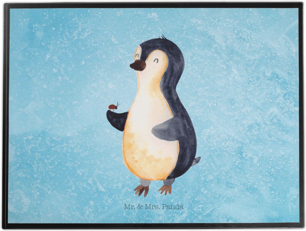 Mr. & Mrs. Panda schreibtischmatte Pinguin Marienkäfer - Eisblau - Geschenk, schreibtischunterlage, Kleine Wunder, schreibtischunterlagen, Freude,...