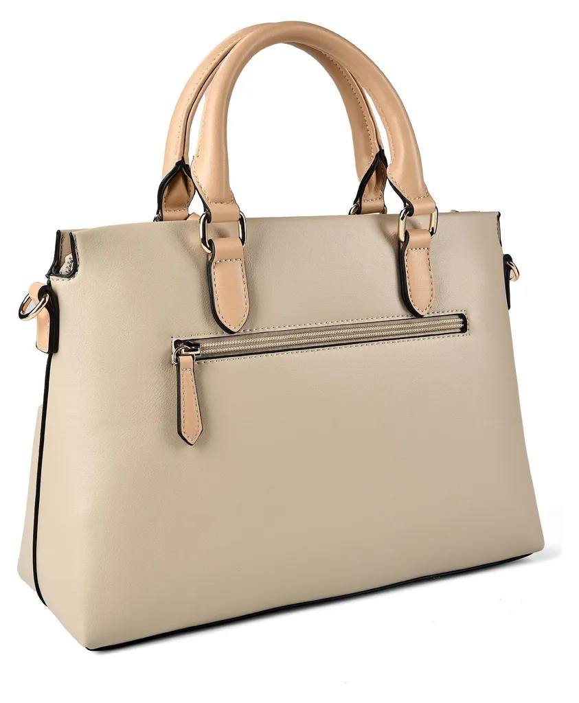 Sac shopping Riviera Picard en cuir grainé beige - Design ergonomique - 8