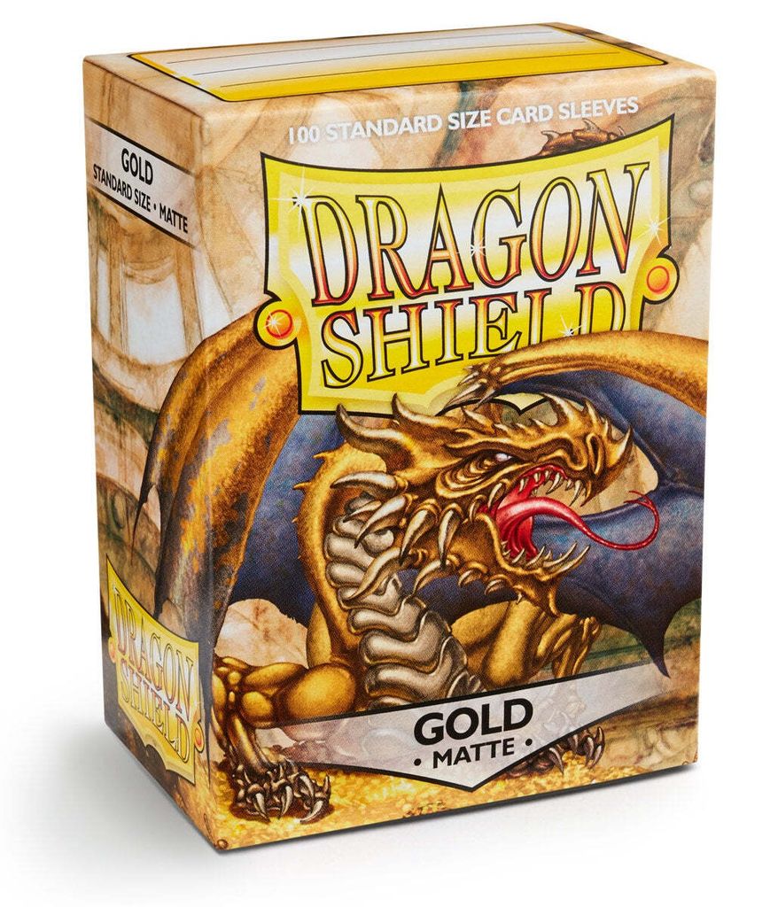 Dragonshield Sleeves Matte Gold Standard Size (100) Produktbild 