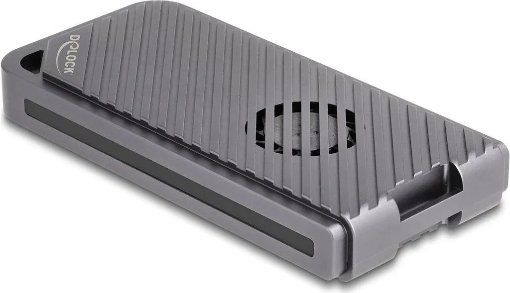 Boîtier M.2 NVMe USB4 Delock avec ventilateur LED ultra rapide