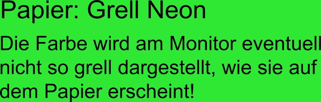 Neonpapier NEON Grün 50 Blatt DIN A3 80 g/qm farbiges Produktbild 3