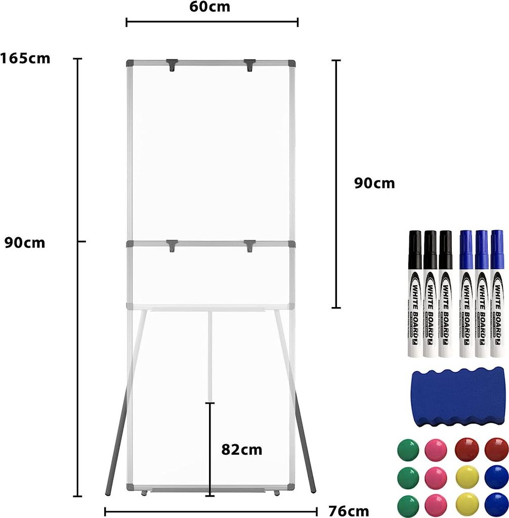 Flip Chart Magnetická tabule Flip Charts Multifunkční bílá Obrázek produktu 2