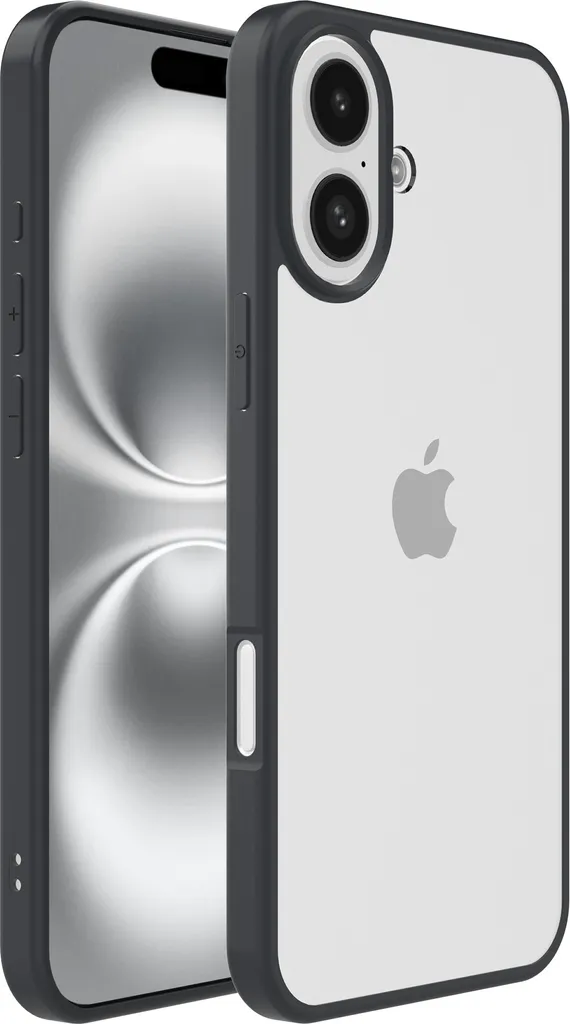 Custodia iPhone 16 Smartphonica Grigio Traslucido - Protezione TPU Top