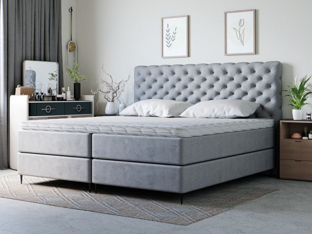 GrainGold Boxspringbett Bergamo 200x200 cm - Postel Obrázek produktu 