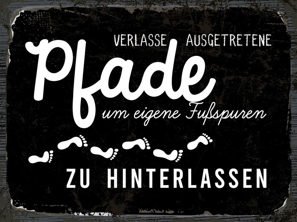 vianmo Holzschild 30x40 cm Verlasse ausgetretene Pfade um Deko Schild