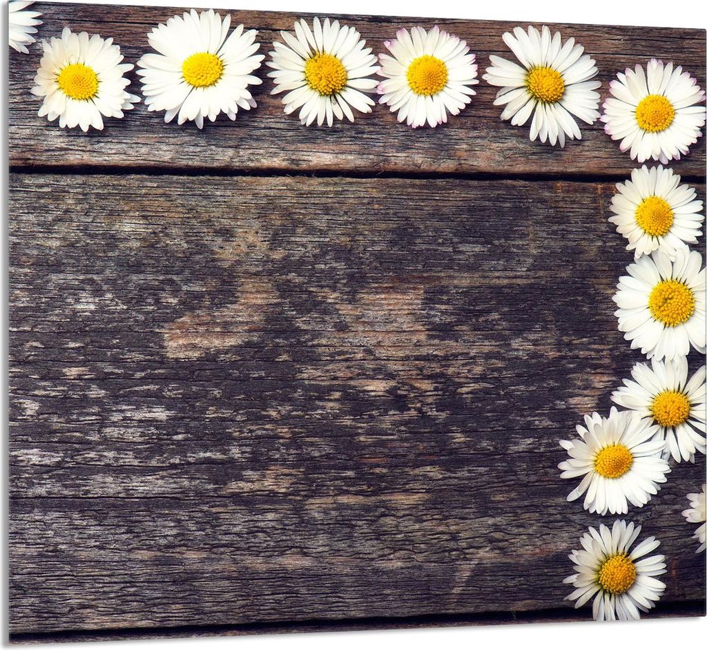 GLASPLATTE FÜR KÜCHE 65x60 Holz