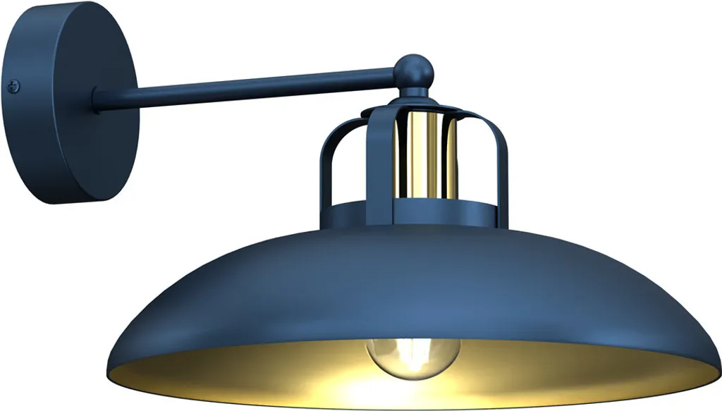 Milagro FELIX MLP7712: Applique Design Industriale Oro e Nero 1x60W
