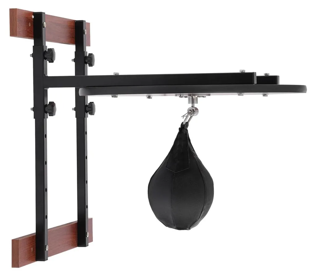 Plateforme Speedbag réglable en hauteur - Support mural boxe pro noir