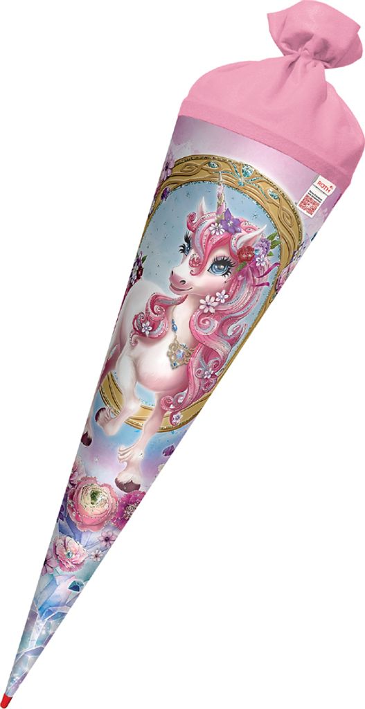 ROTH 677483 ROTH Schultüte "Einhorn Beauty", rund, 700 mm, Immagine del prodotto 