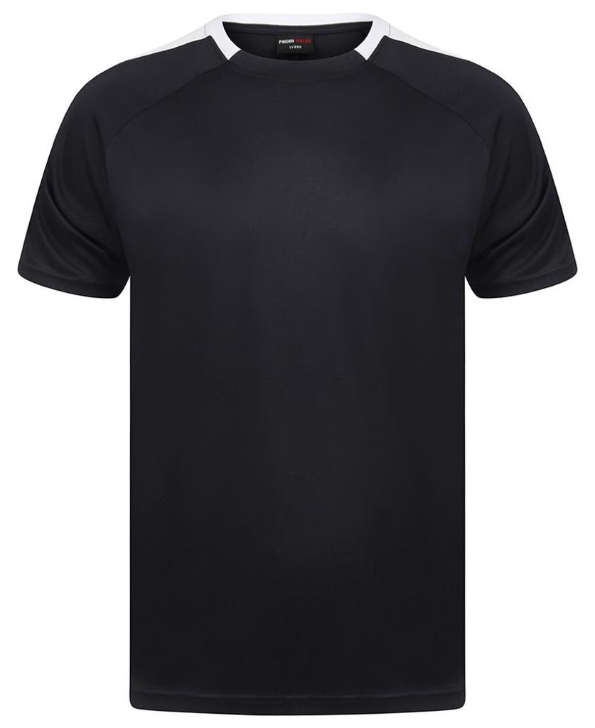 Finden & Hales - "Team" T-Shirt für Herren/Damen Uni LT4428 (XL) (Schwarz/Weiß)