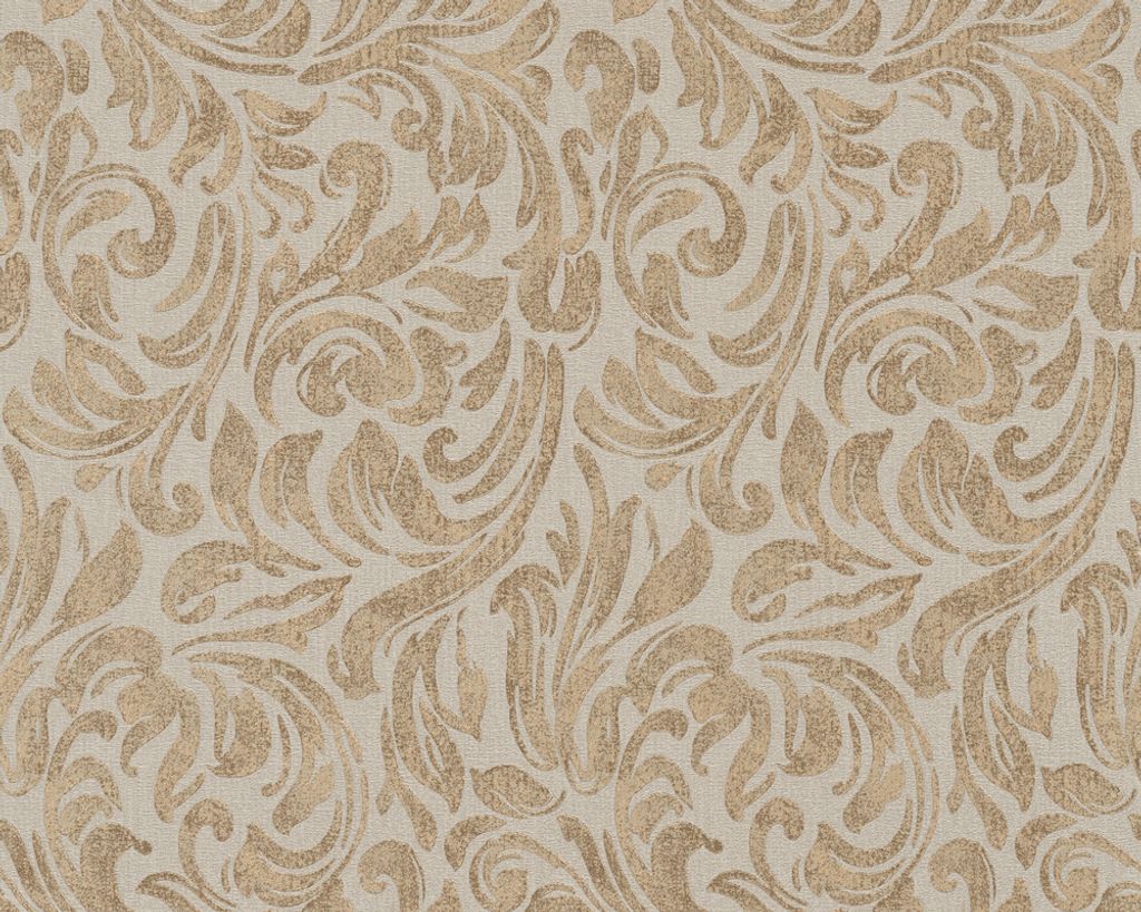 A.S. Création Tapete Serenade, beige, grau, metallic, 10,05 m x 0,70 m, 914750, 9147-50