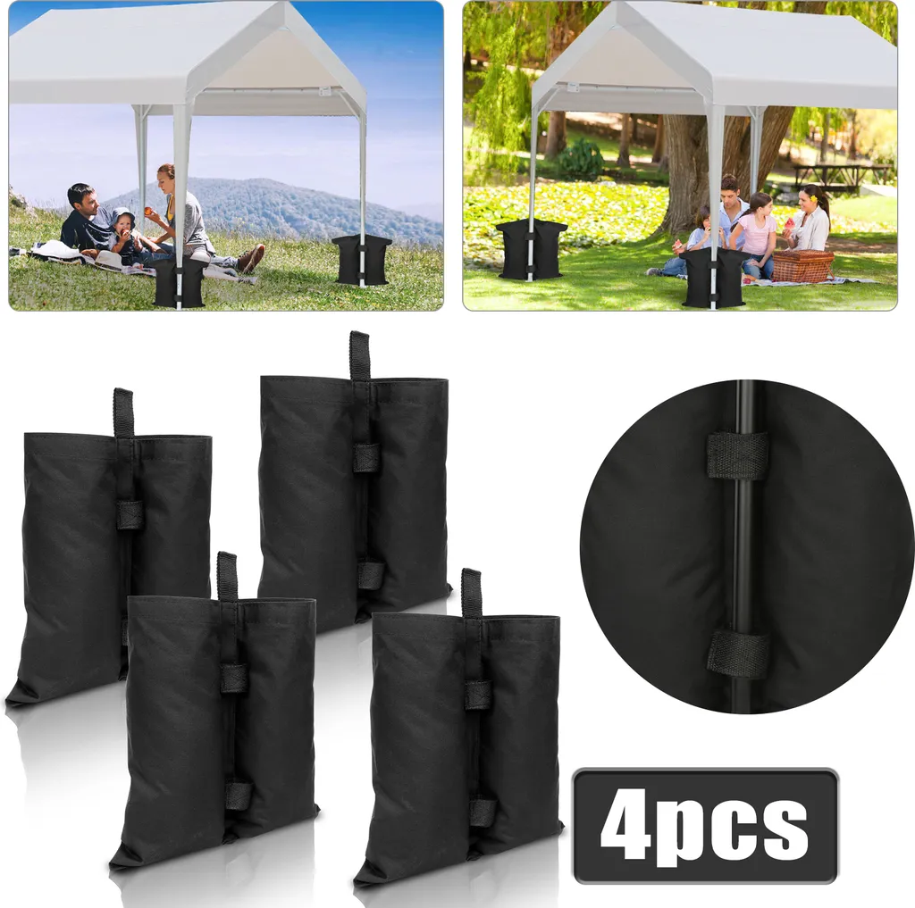 TolleTour 4 sacchi di sabbia per gazebo utilizzati per aumentare il peso delle gambe di gazebo pop-up, tende da giardino, ombrelloni, trampolini