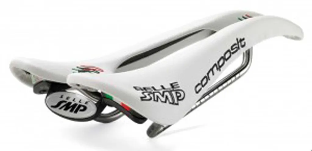 Selle de Vélo Route Blanche Selle SMP Composit pour Cyclisme Intensif