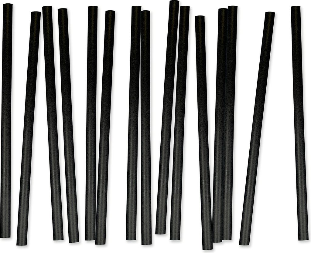 1000 Stück Mehrweg Trinkhalme Caipi kurz schwarz, 150 x 7 Produktbild 