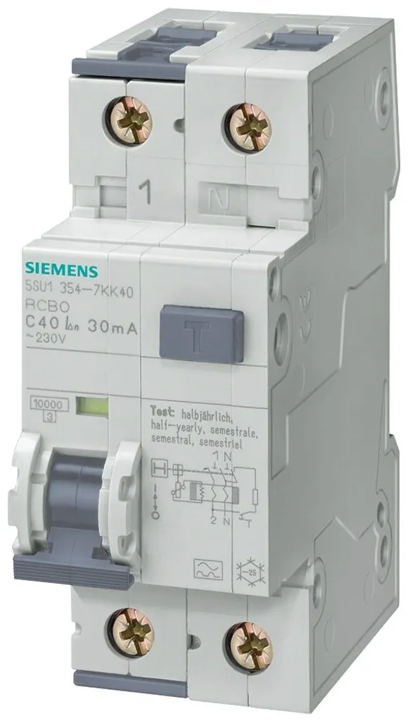 Siemens 5SU1354-6KK16 Disjoncteur Différentiel 2 Pôles 16A 230V Fiable