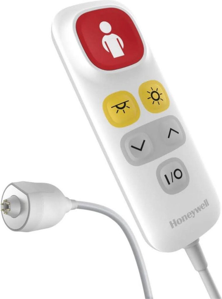 Honeywell Systevo 74165B9 Patientenhandgerät mit 5 Funktionstasten, magnetischem Steckanschluss, 3 m Kabellänge, IP67