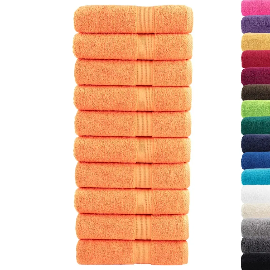 Telo Doccia Premium SOLUND 70x140 Arancio - Set 10pz 600g/m²