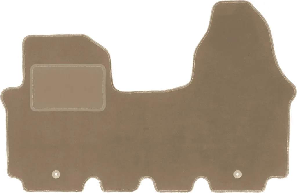 Tappetino conducente in velluto beige compatibile con Opel Vivaro (2001-2014, furgone) – con fissaggi – su misura