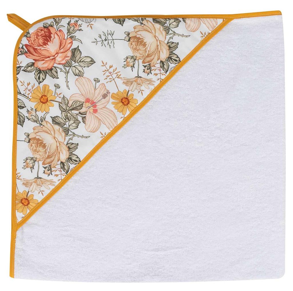 Großer Badeponcho Baumwolle Bambus - 100 x 100 cm - Weiß | by SEVIRA KIDS