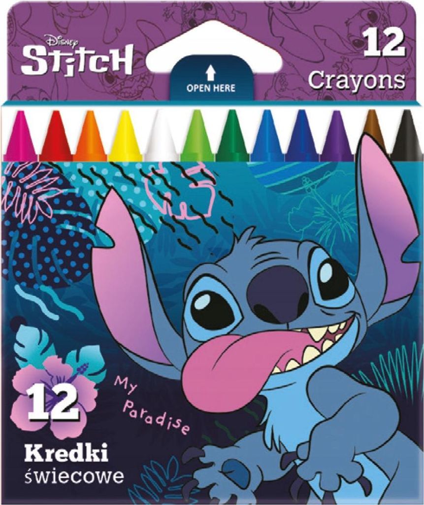 Kredki świecowe Stitch 12 kolorów Zdjęcie produktu 