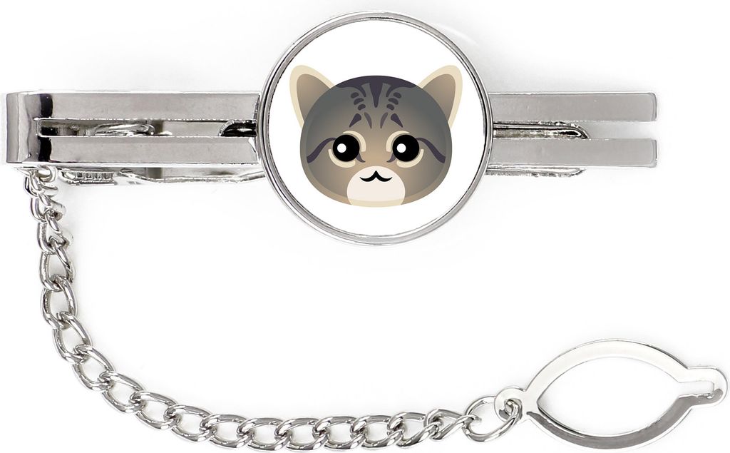 Asiatische Tabby - eleganter Metallschlüsselanhänger von Art-Dog als Geschenk