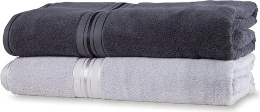 Asciugamani - set di 3 pezzi - qualità alberghiera - grigio scuro - 33 x 74 - 70 x 140 cm - 100 x 180 cm - asciugamano da bagno - asciugamano da spiaggia - asciugamano per ospiti - asciugamano - asciugamano - asciugamano antracite - asciugamano - 2