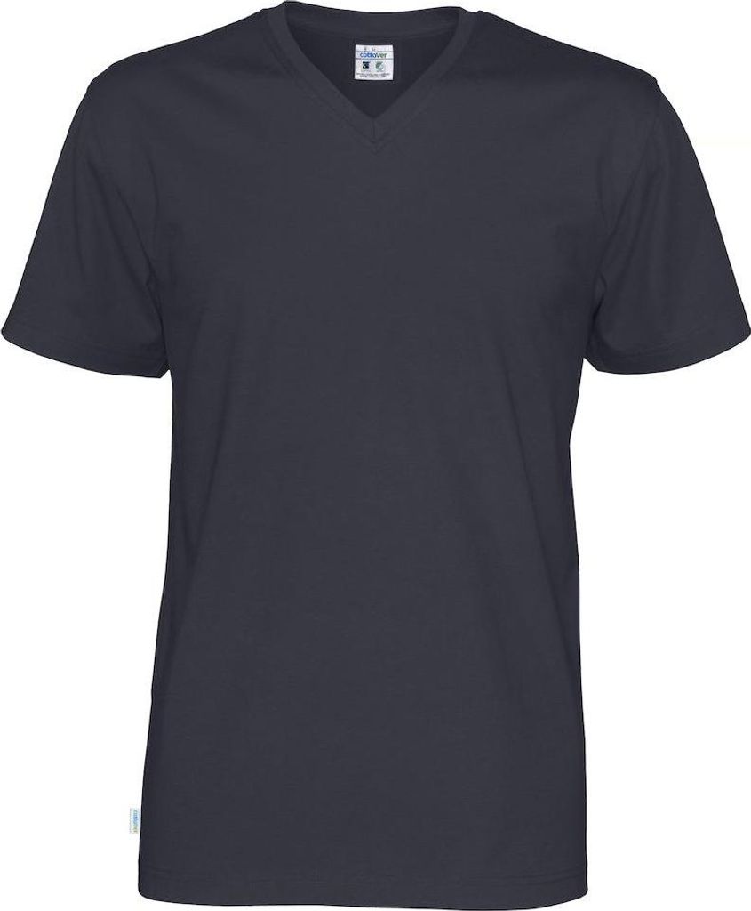 Cottover - T-Shirt V-Ausschnitt für Herren UB680 (S) (Marine)
