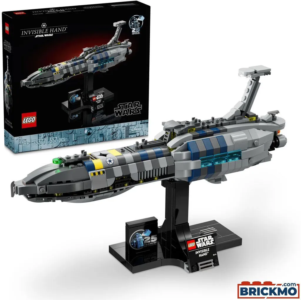 LEGO 75377 Invisible Hand : Modèle de Collection avec Support et Plaque