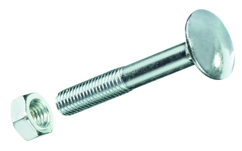 HSI Schloßschrauben mit Muttern verzinkt M 8x 60 mm SB 25