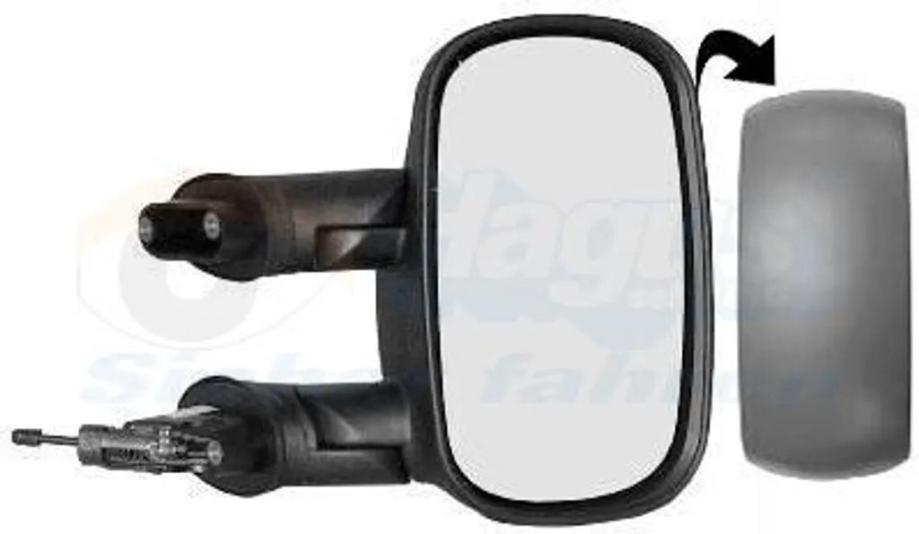 Rétroviseur extérieur droit HAGUS Van Wezel 1636804 pour carrosserie