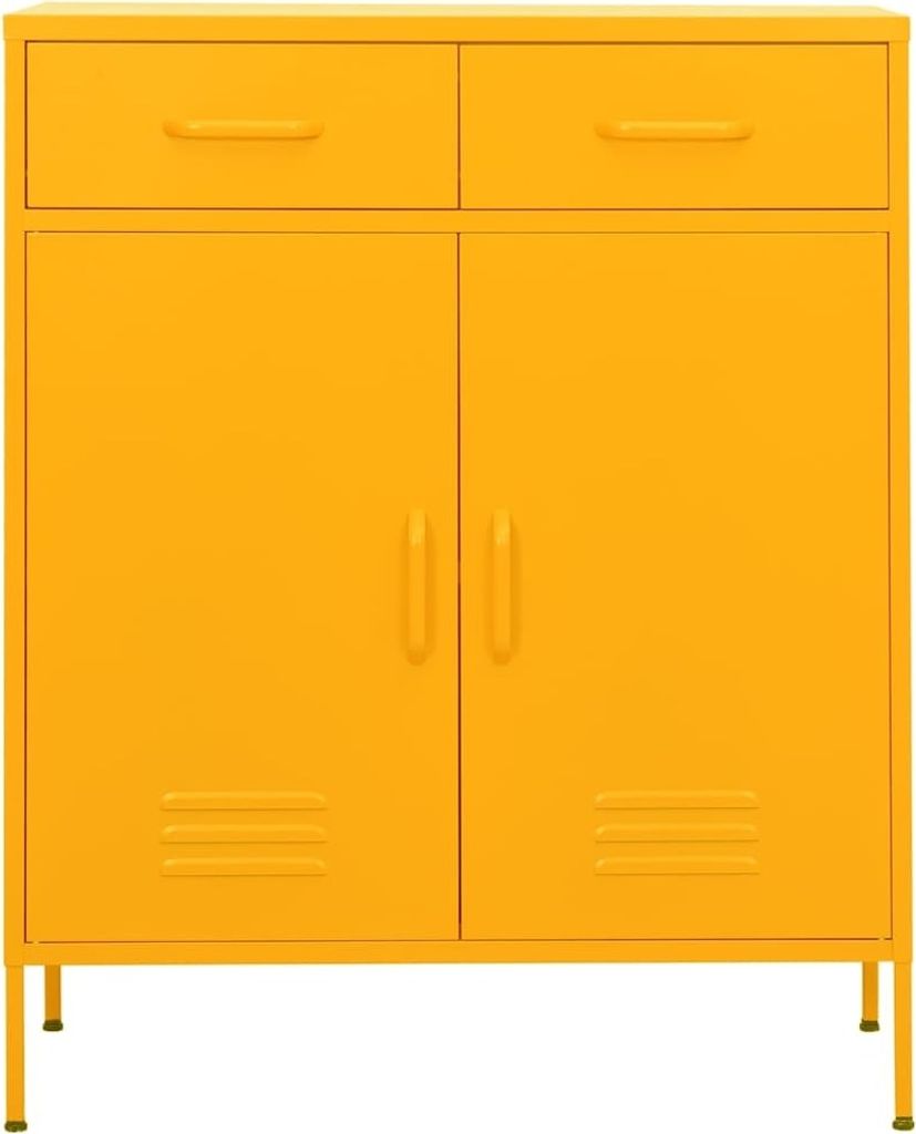 vidaXL Lagerschrank Senfgelb 80x35x101,5 cm Stahl Produktbild 