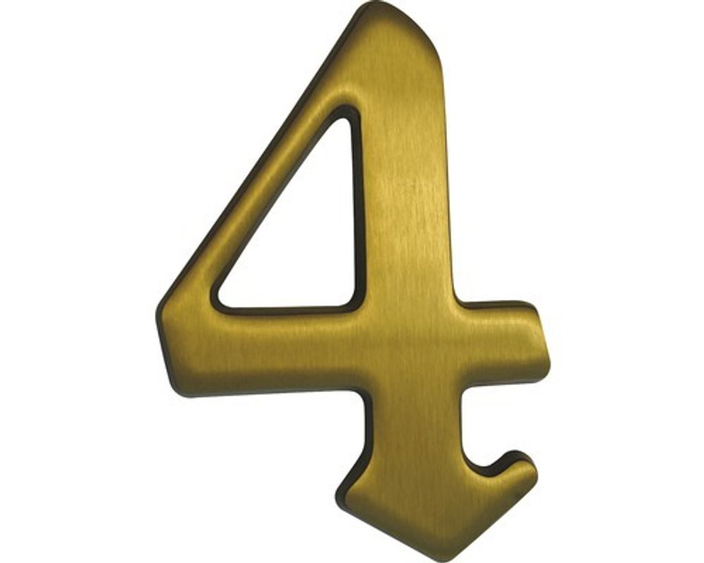 Alpertec Hausnummer 4 Bronze