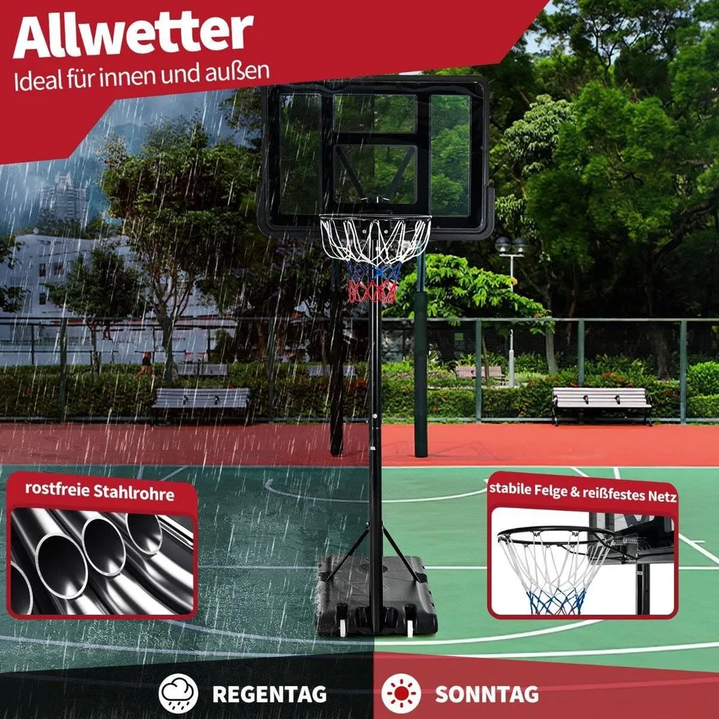 Panier de basket réglable 305cm : solution stable et mobile pour extérieur - 3
